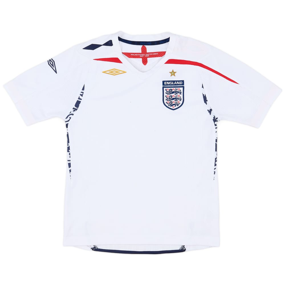 2007-09 England Home Shirt - 7/10 - (S.Boys)