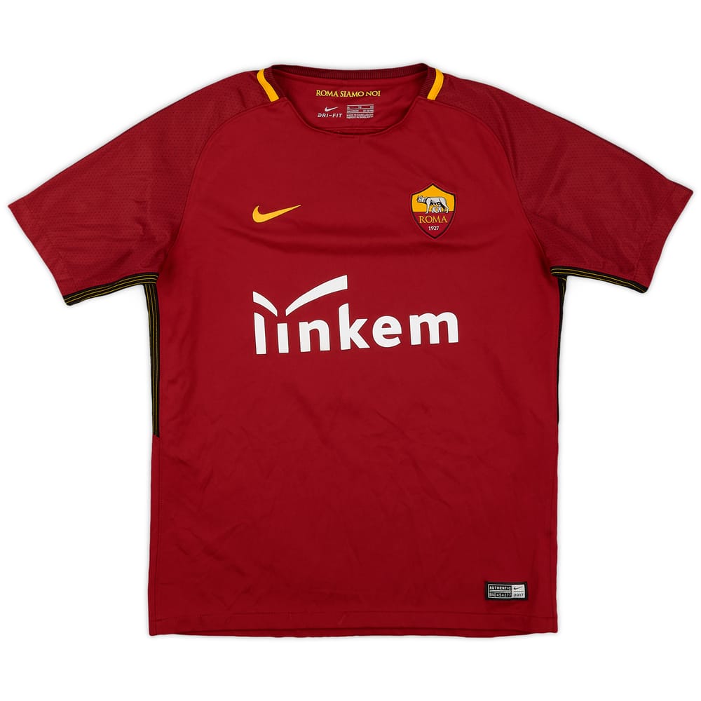 2017-18 Roma Youth Home Shirt #6 - 7/10 - (XL.Boys)