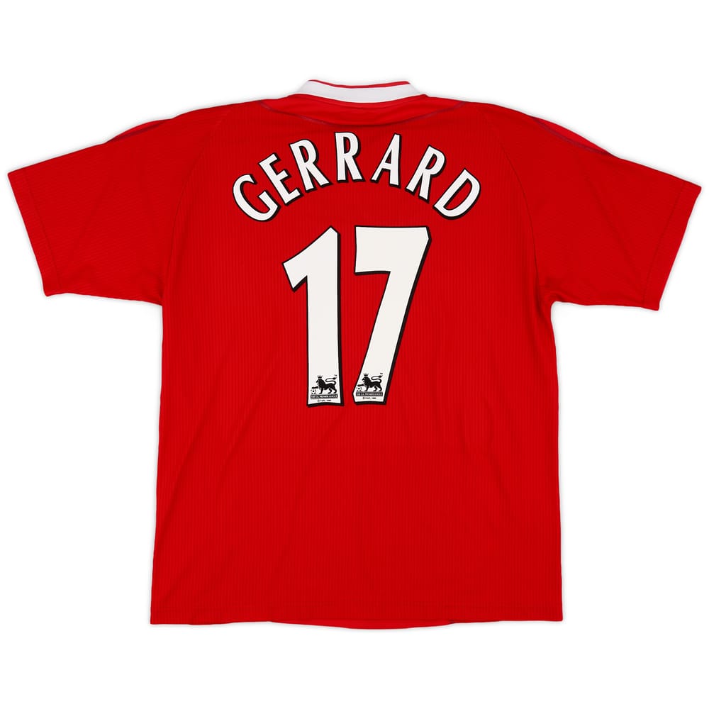 2002-04 Liverpool Home Shirt Gerrard #17 - 9/10 - (L)
