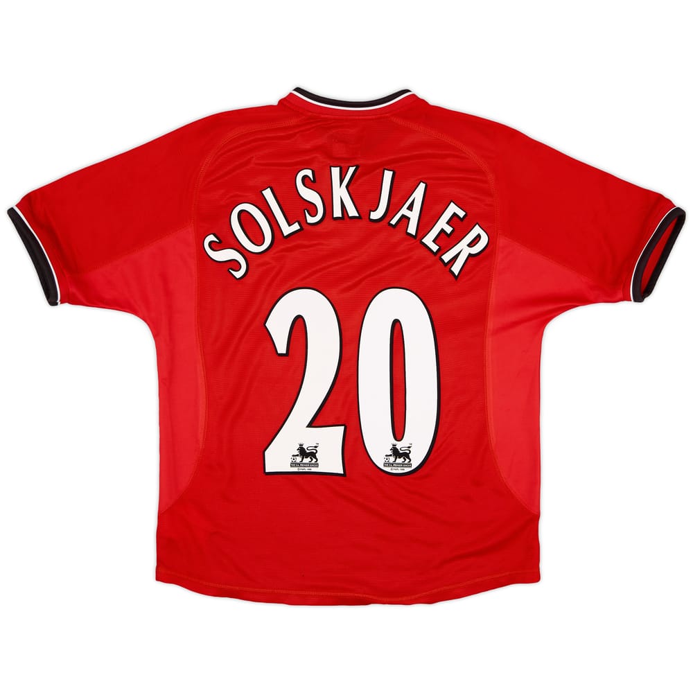 2000-02 Manchester United Home Shirt Solskjaer #20 - 6/10 - (Y)