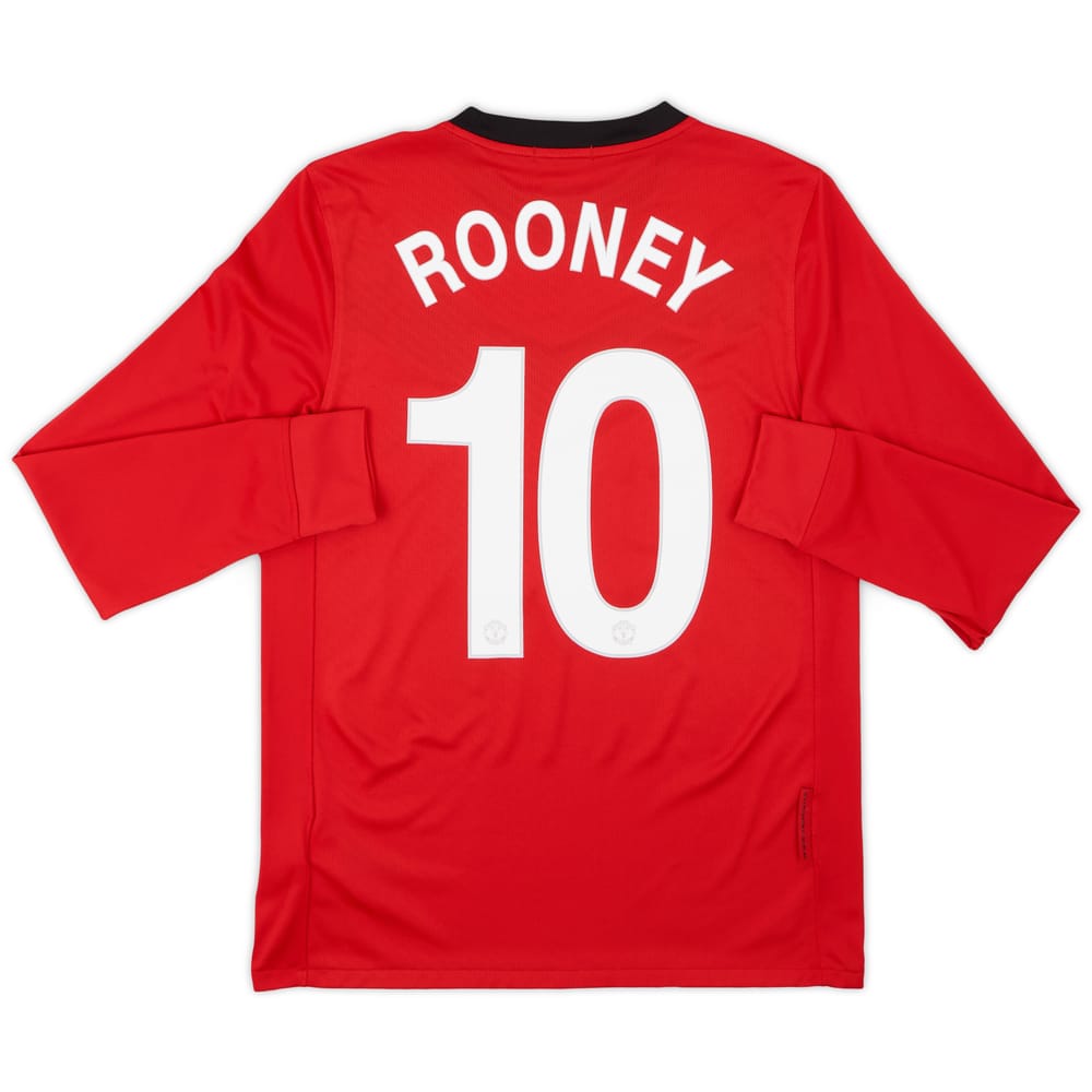 2009-10 Manchester United Home L/S Shirt Rooney #10 - 10/10 - (S)