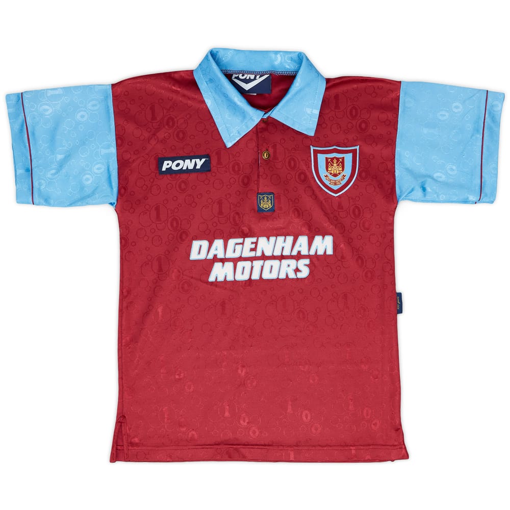 1995-97 West Ham Centenary Home Shirt - 8/10 - (L.Boys)
