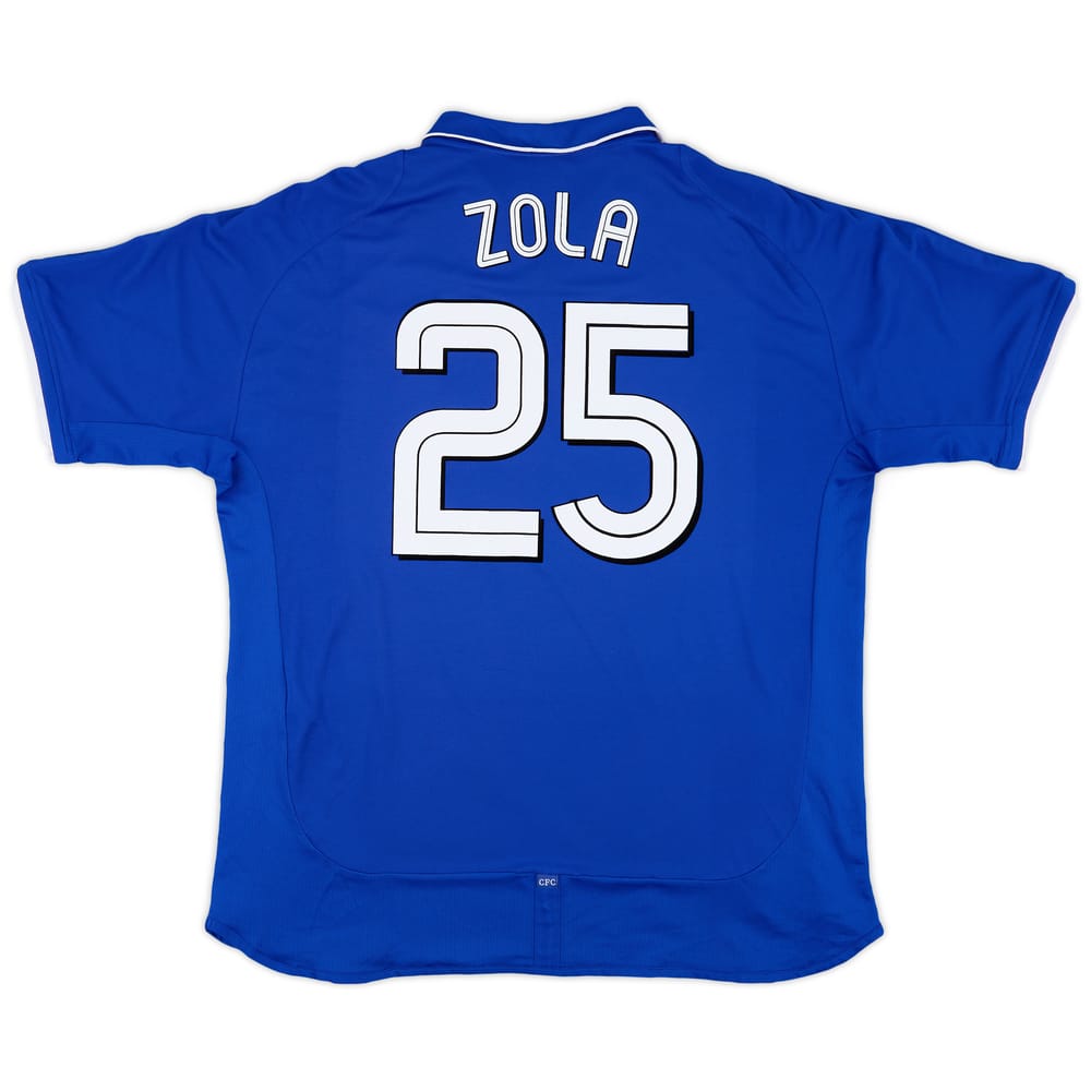 2001-03 Chelsea Home Shirt Zola #25 - 9/10 - (XXL)