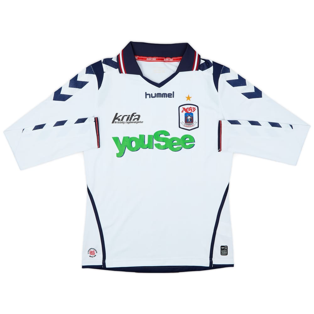 2013-15 AGF Aarhus Home L/S Shirt - 8/10 - (S)