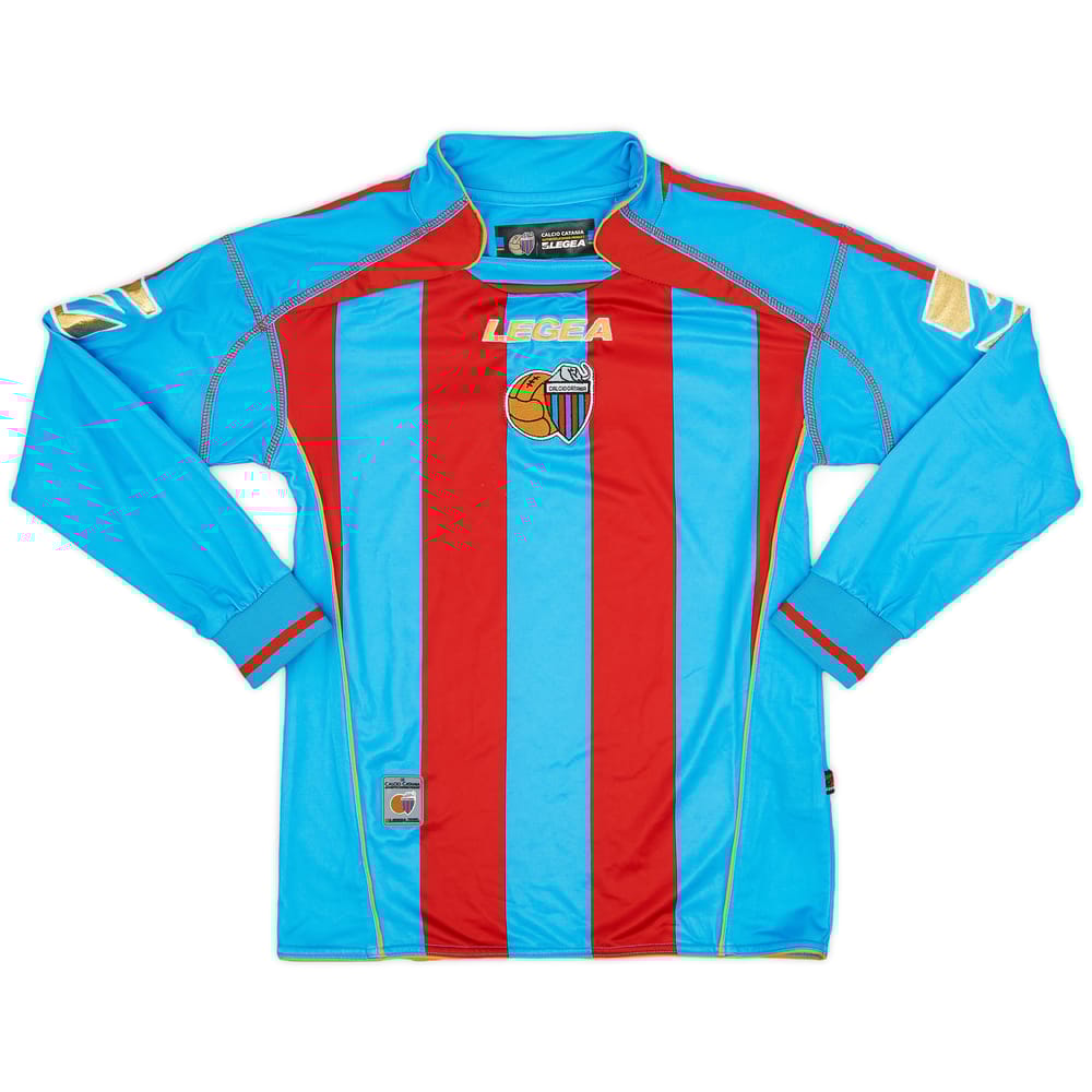 2007-08 Catania Home L/S Shirt - 9/10 - (XS)