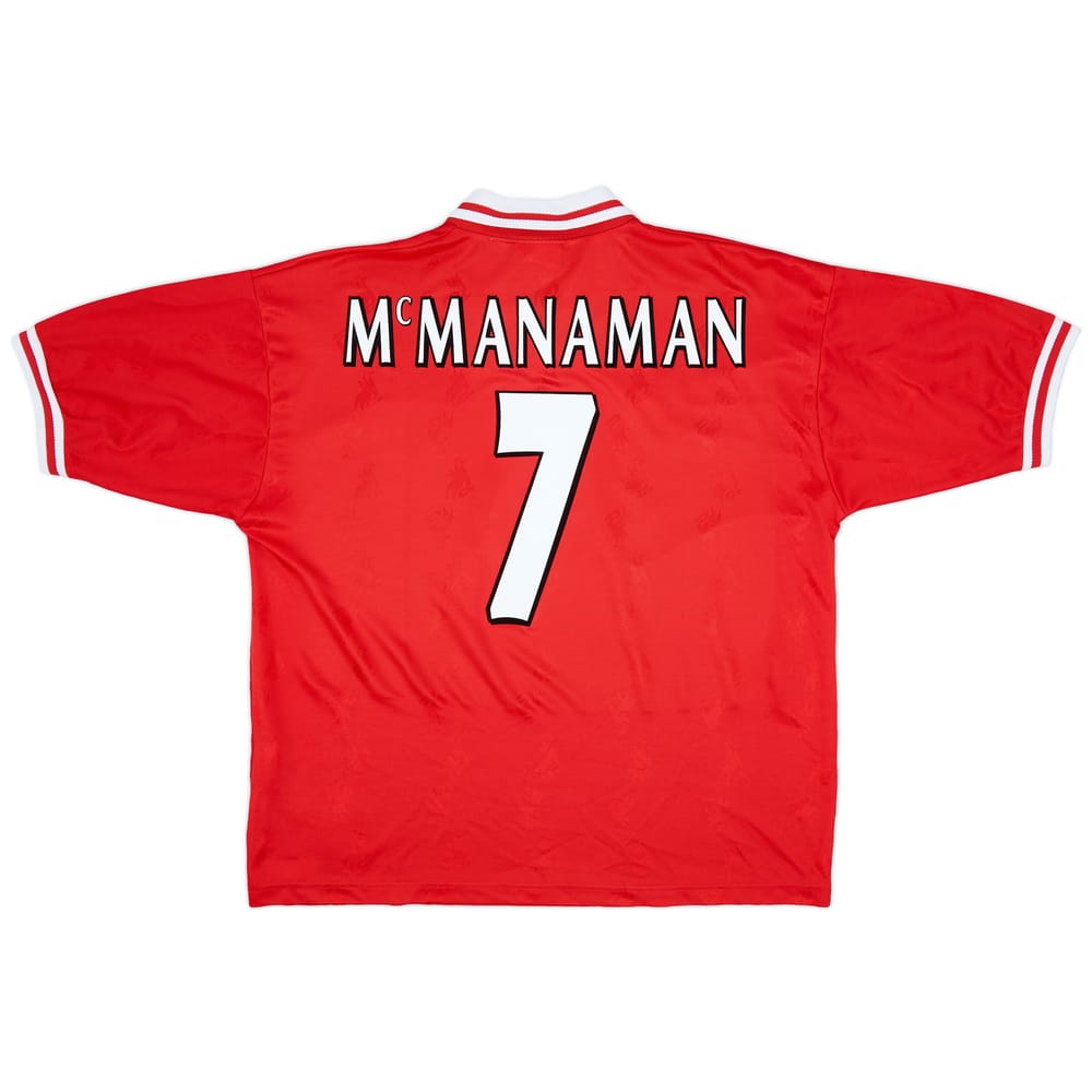 1996-98 Liverpool Home Shirt McManaman #7 - 6/10 - (XL)