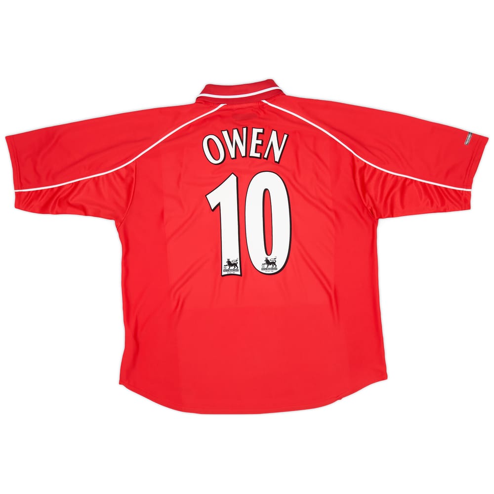 2000-02 Liverpool Home Shirt Owen #10 - 6/10 - (XL)