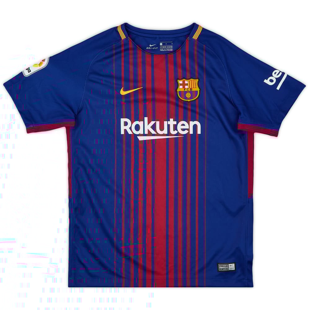 2017-18 Barcelona Home Shirt - 9/10 - (L.Boys)