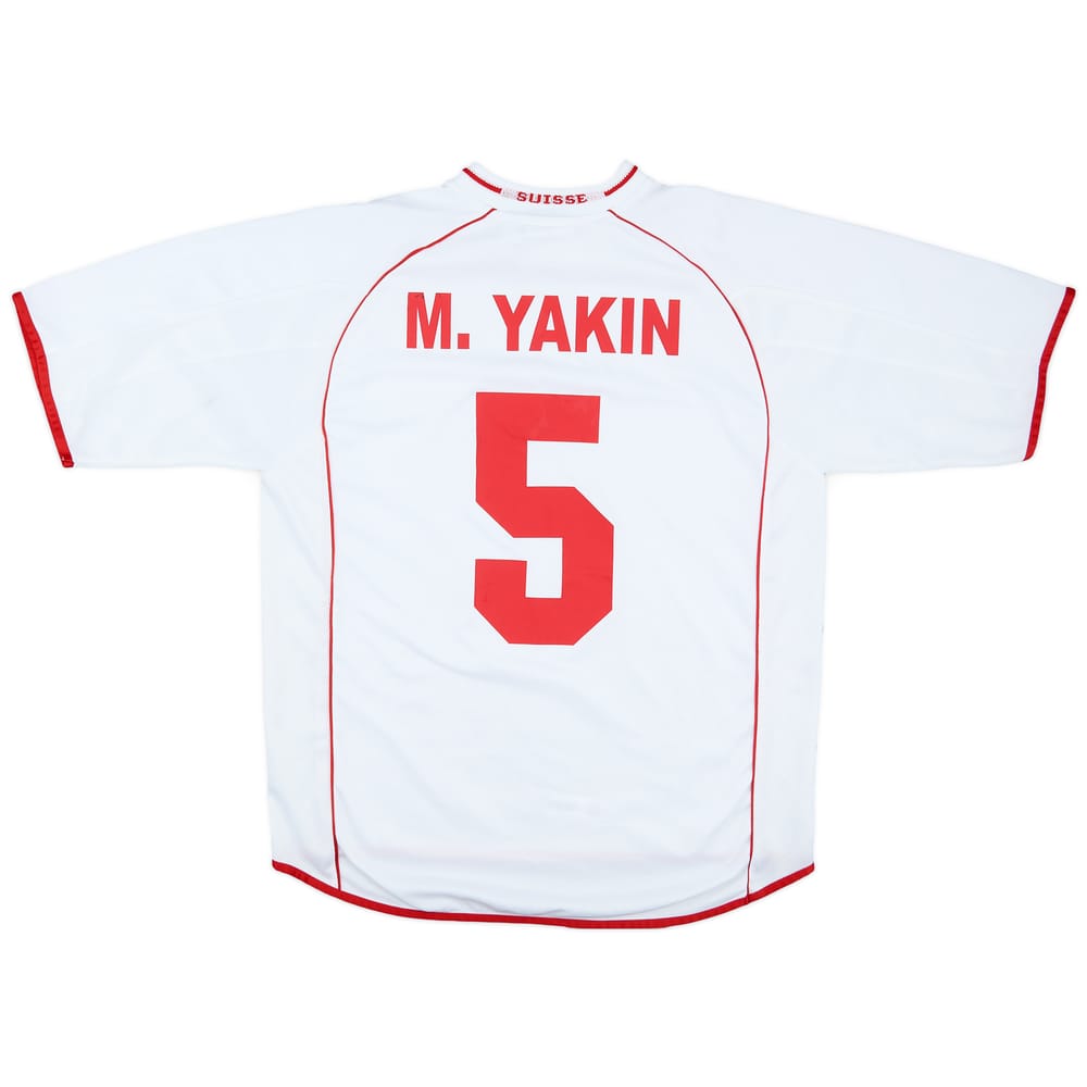 2000-01 Switzerland Away Shirt M.Yakin #5 - 9/10 - (XL)