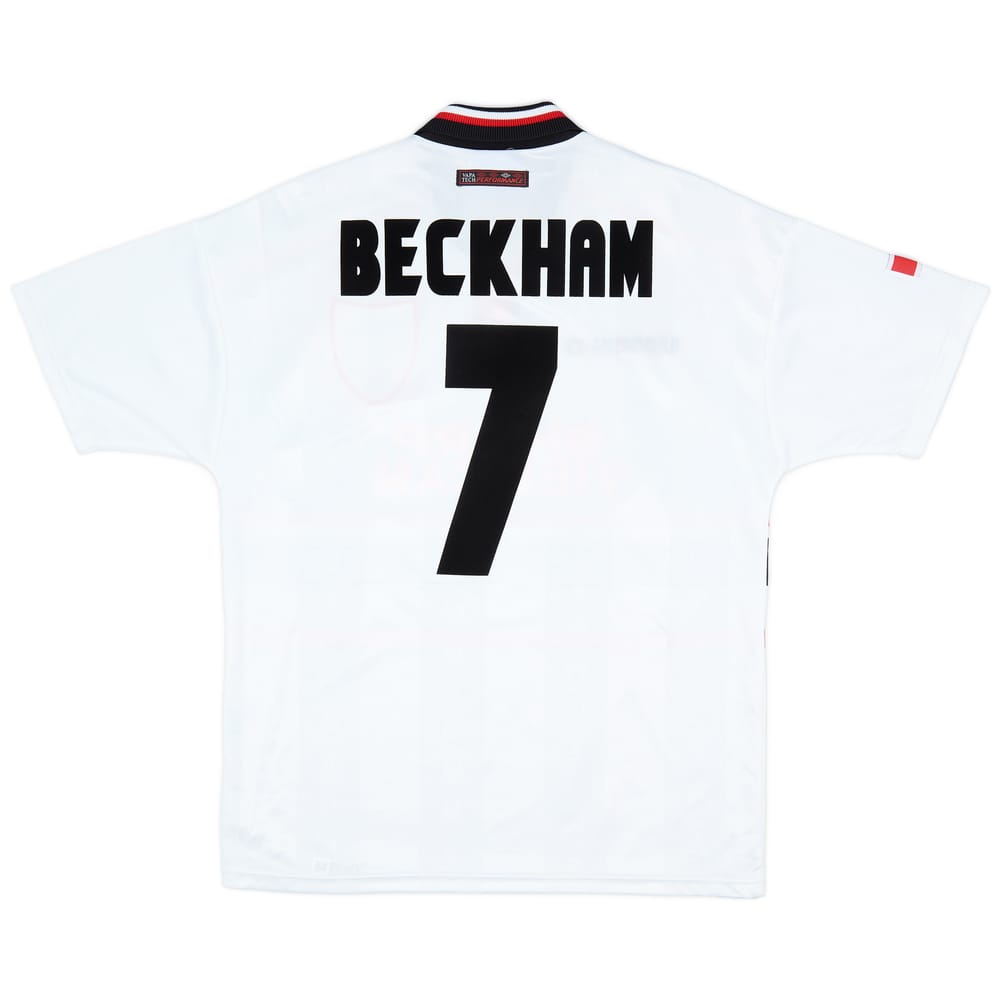 1997-99 Manchester United Away Shirt Beckham #7 - 6/10 - (L)