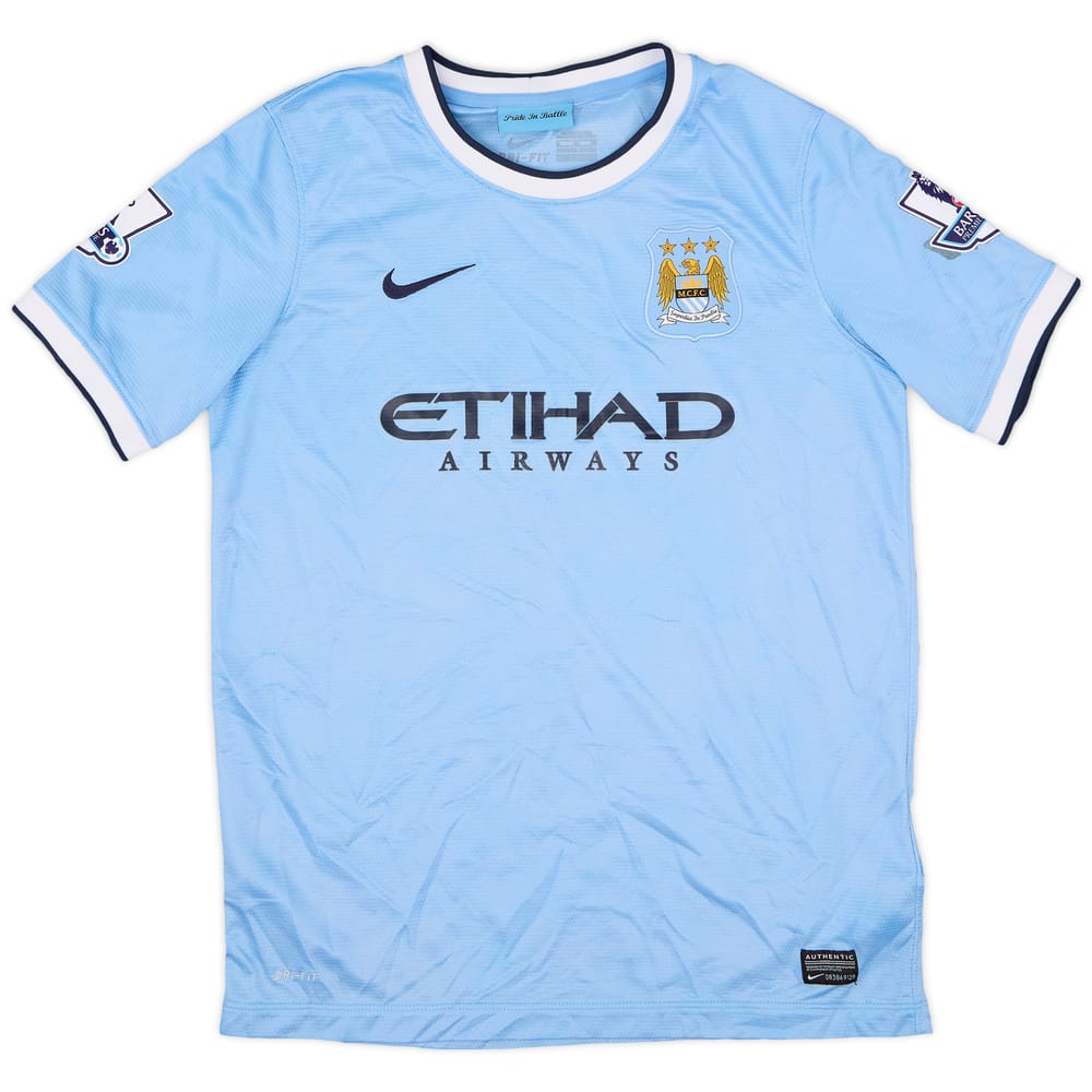 2013-14 Manchester City Home Shirt - 5/10 - (XL.Boys)