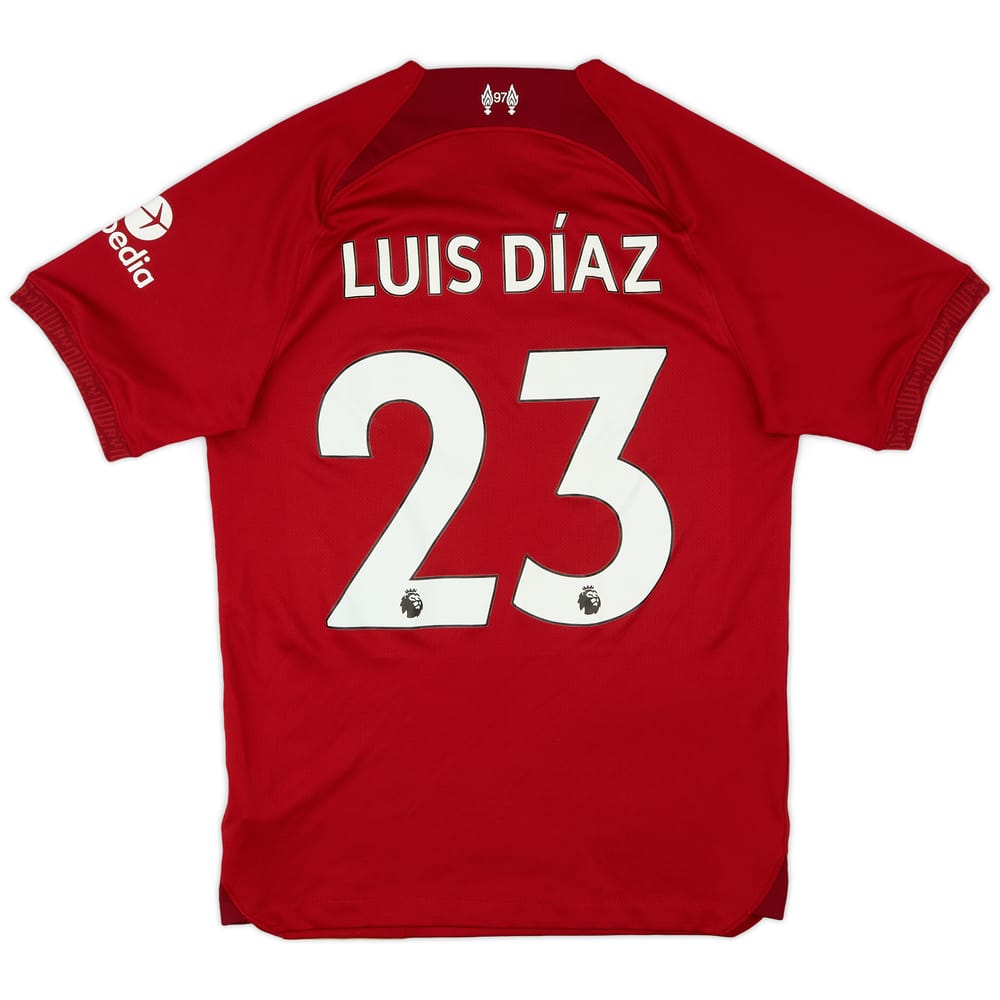 2022-23 Liverpool Home Shirt Luis Diaz #23 - 7/10 - (S)