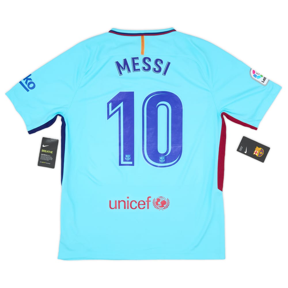 2017-18 Barcelona Away Shirt Messi #10 (L)