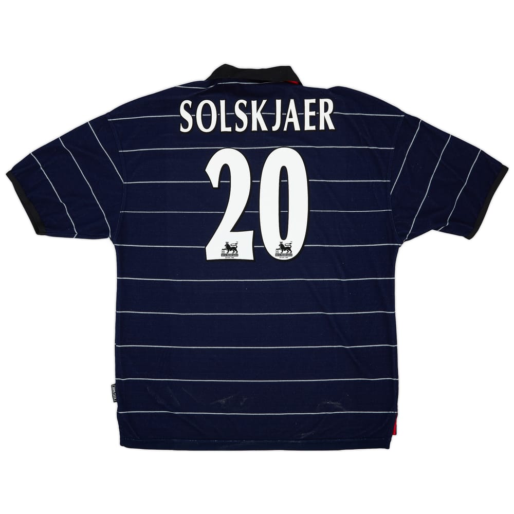 1999-00 Manchester United Away Shirt Solskjaer #20 - 8/10 - (XL)