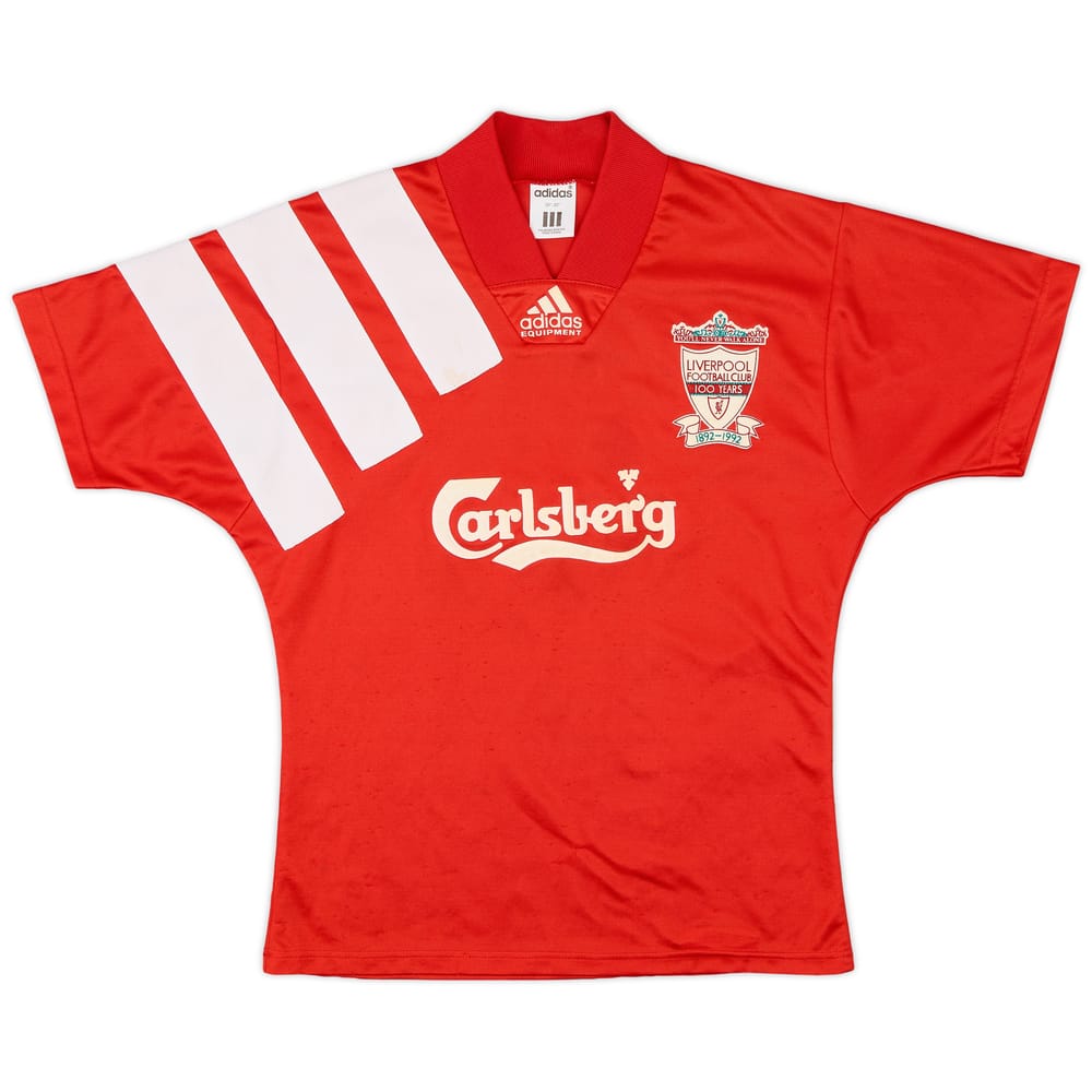 1992-93 Liverpool Centenary Home Shirt - 7/10 - (M.Boys)