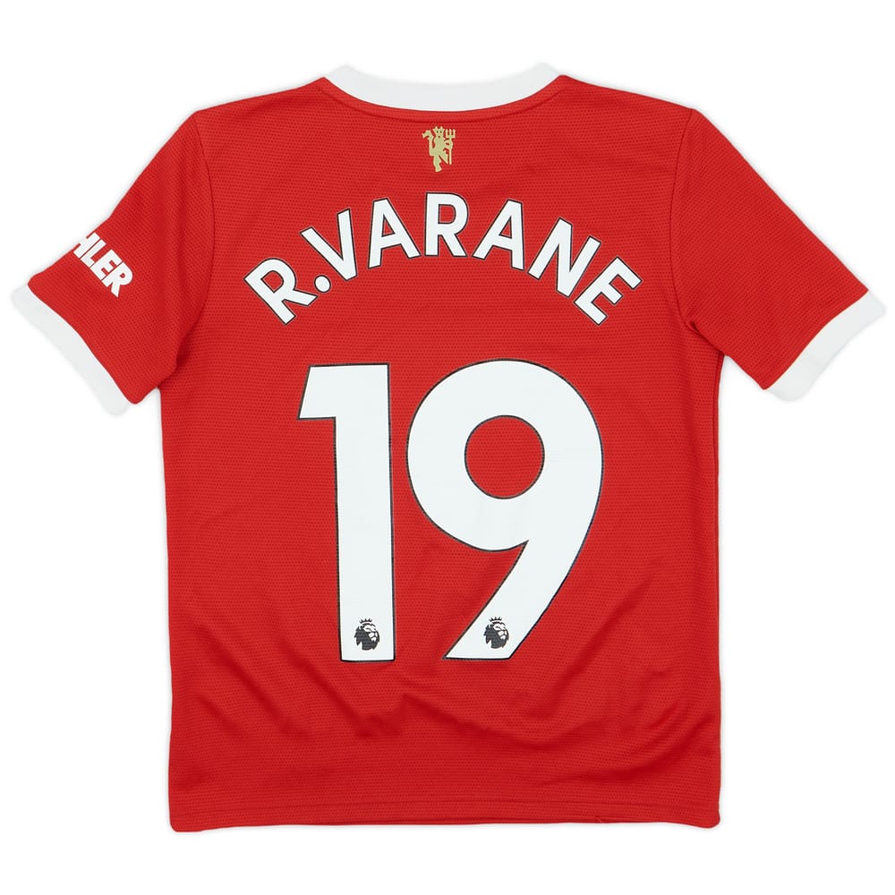 2021-22 Manchester United Home Shirt R.Varane #19 - 8/10 - (M.Boys)