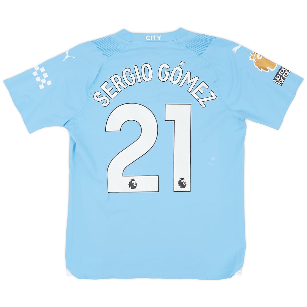 2023-24 Manchester City Match Issue Home Shirt Sergio Gomez #21