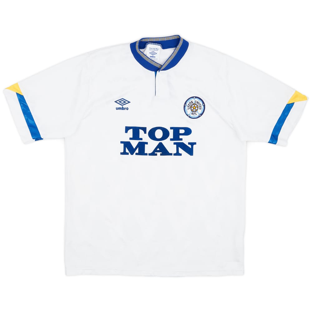1990-91 Leeds United Home Shirt - 8/10 - (L)