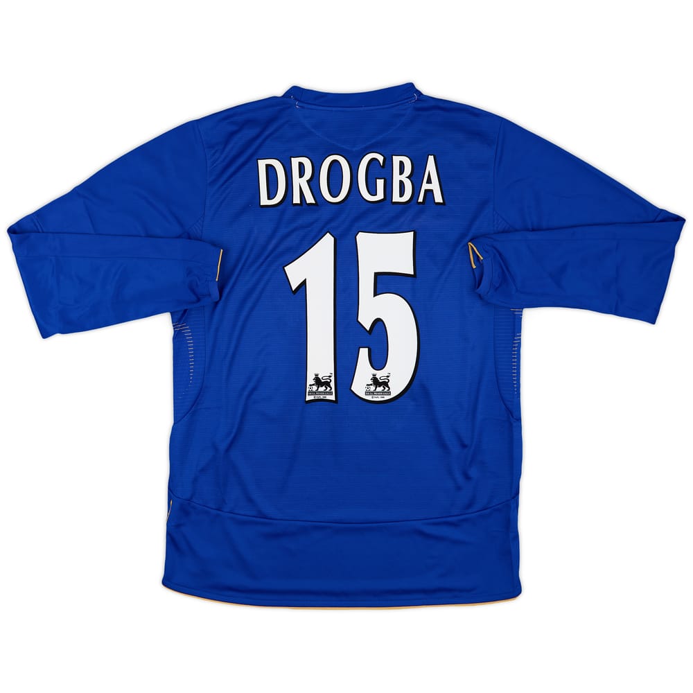 2005-06 Chelsea Centenary Home L/S Shirt Drogba #15 (M)