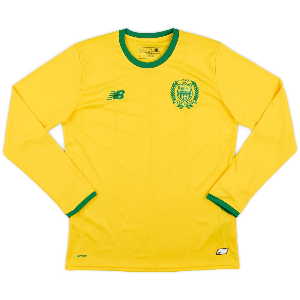 2018-19 Nantes Home L/S Shirt - 7/10 - (XL.Boys)