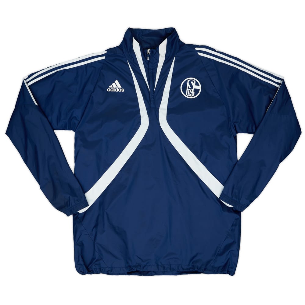 2009-10 Schalke adidas 1/4 Zip Drill Top - 8/10 - (XL)