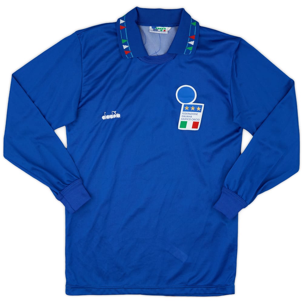 1992-93 Italy Home L/S Shirt - 9/10 - (L.Boys)