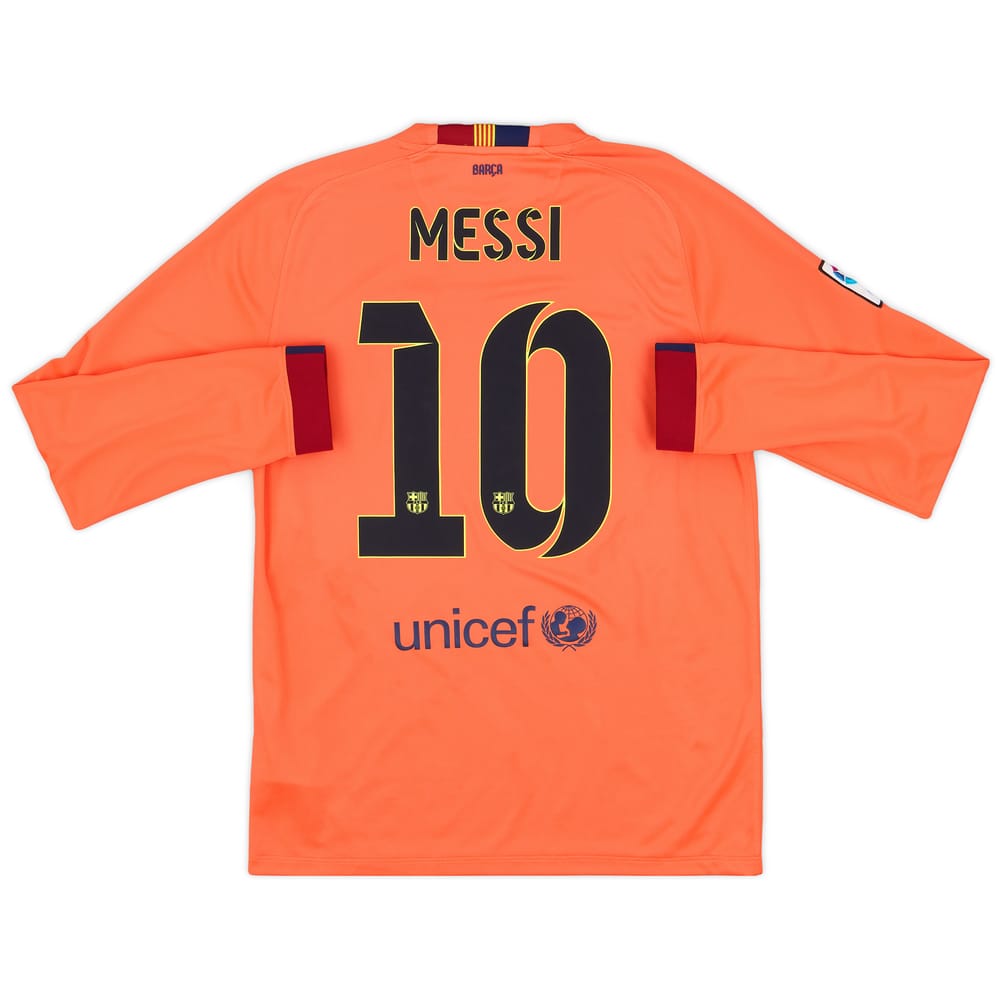 2014-15 Barcelona Away L/S Shirt Messi #10 - 8/10 - (M)