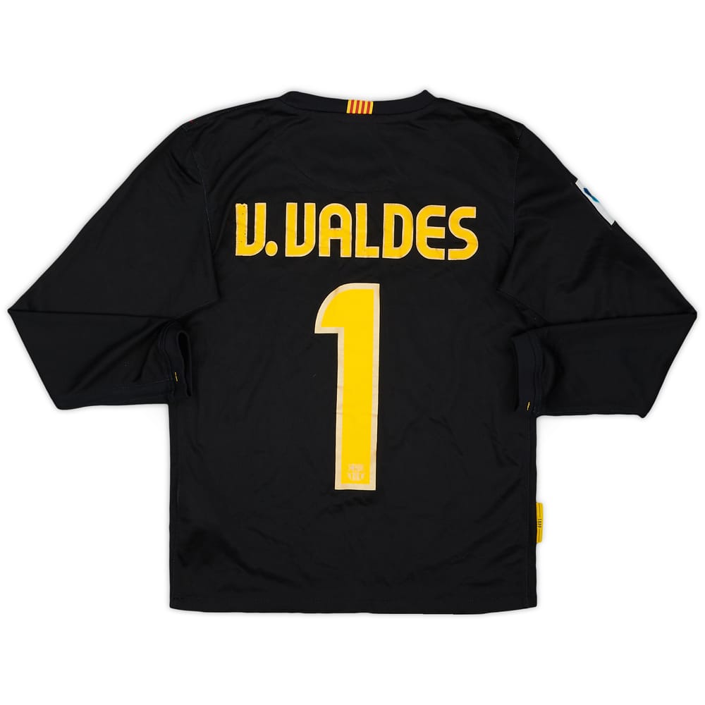2009-10 Barcelona GK Shirt V.Valdes #1 - 6/10 - (L.Boys)