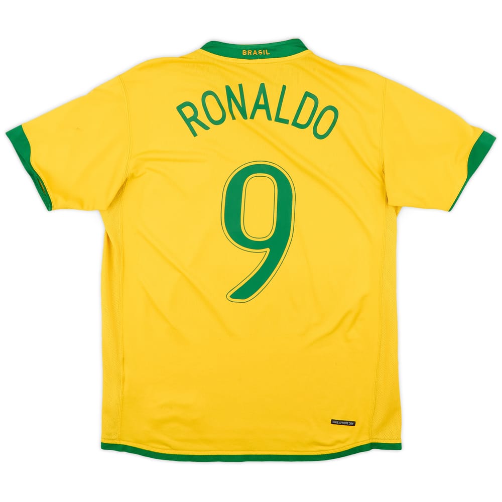 2006-08 Brazil Home Shirt Ronaldo #9 - 6/10 - (M)