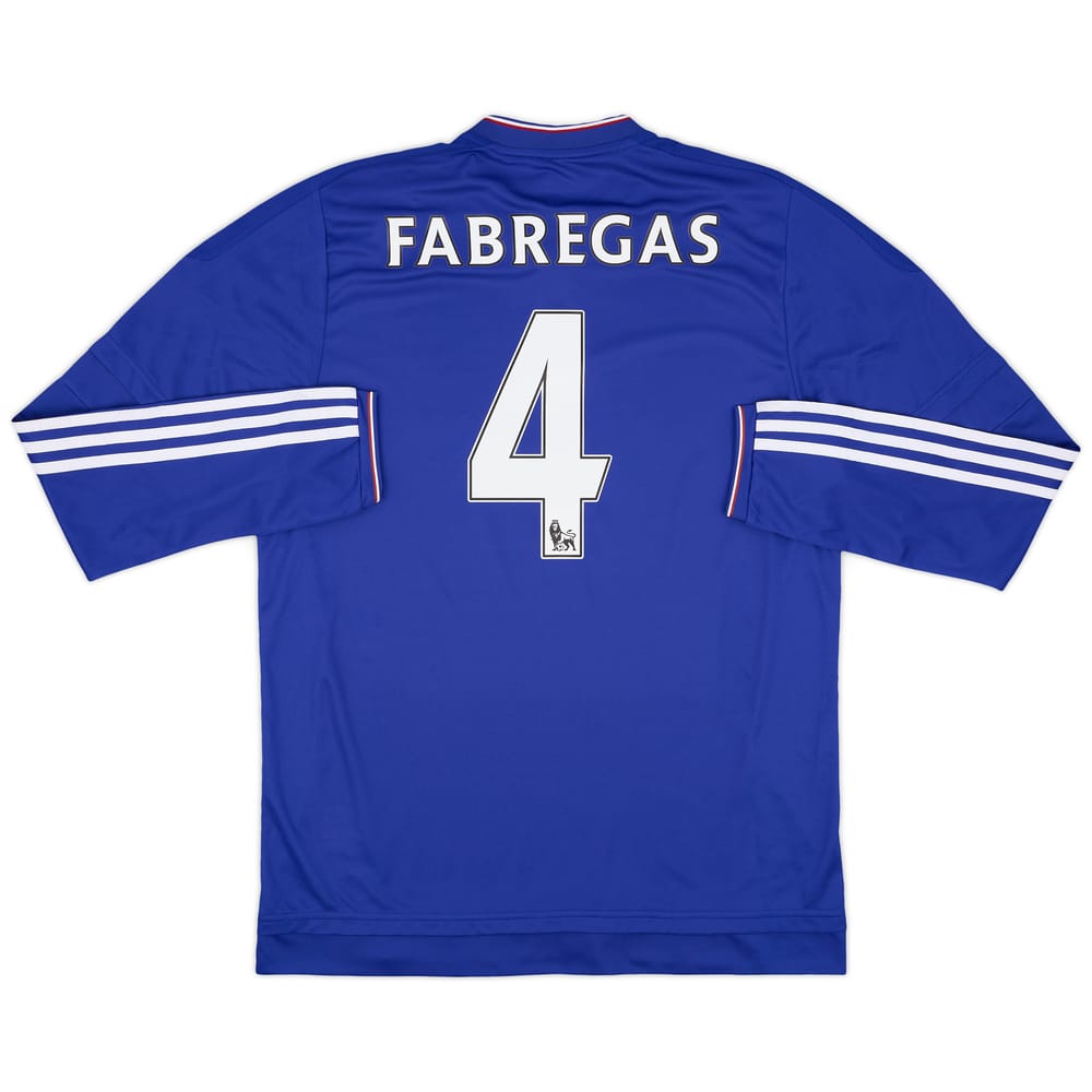2015-16 Chelsea Player Issue Home L/S Shirt Fabregas #4 (L/XL)