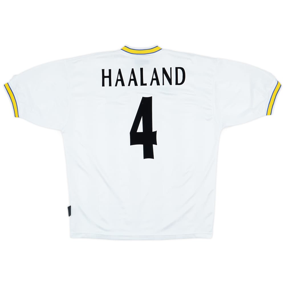 1996-98 Leeds United Home Shirt Haaland #4 - 6/10 - (L)