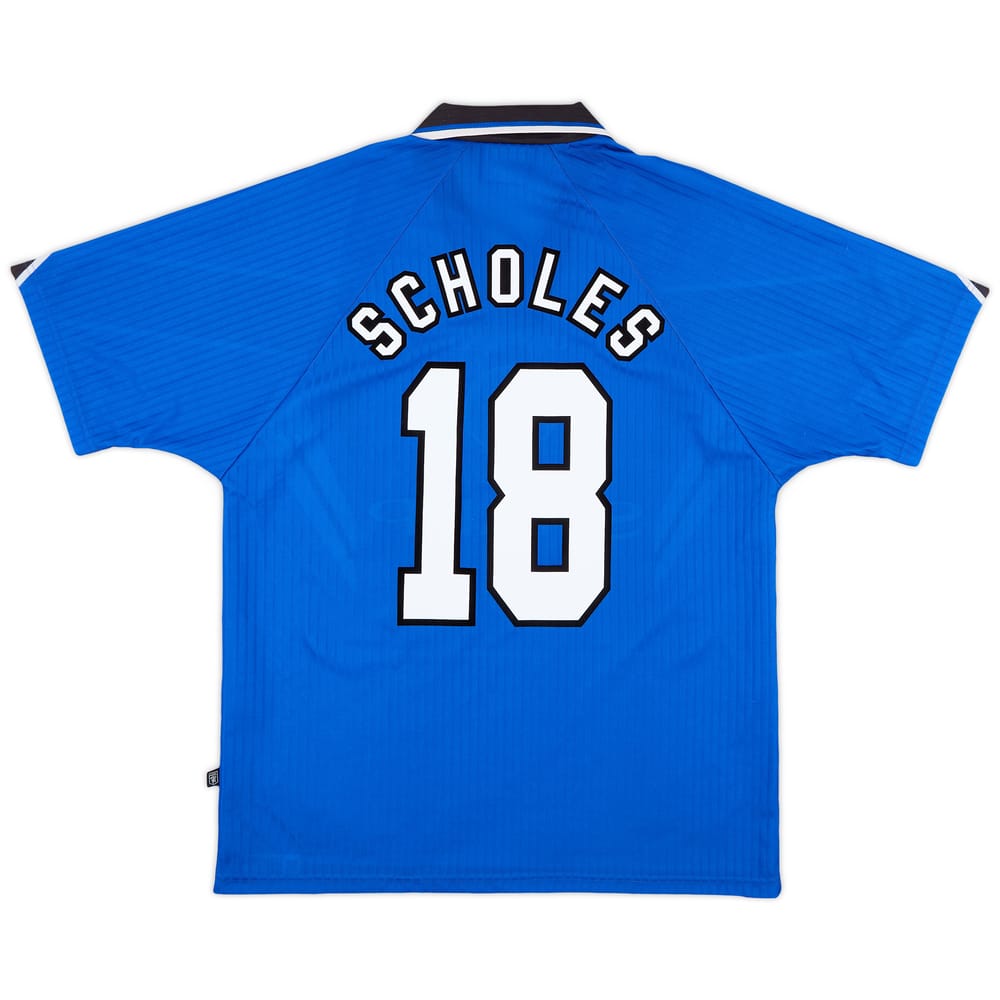 1996-98 Manchester United Third Shirt Scholes #18 - 8/10 - (L)