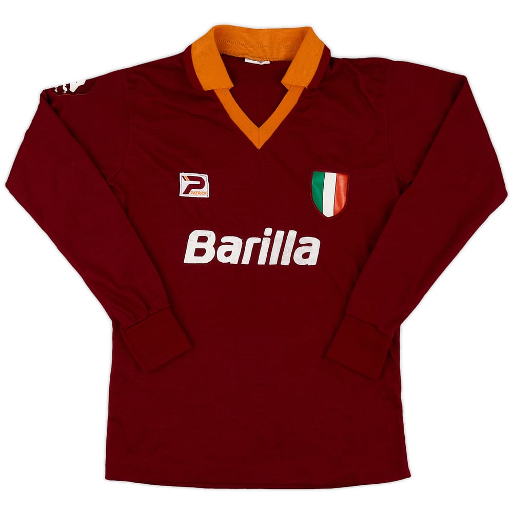 1983-84 Roma Home L/S Shirt - 8/10 - (L.Boys)