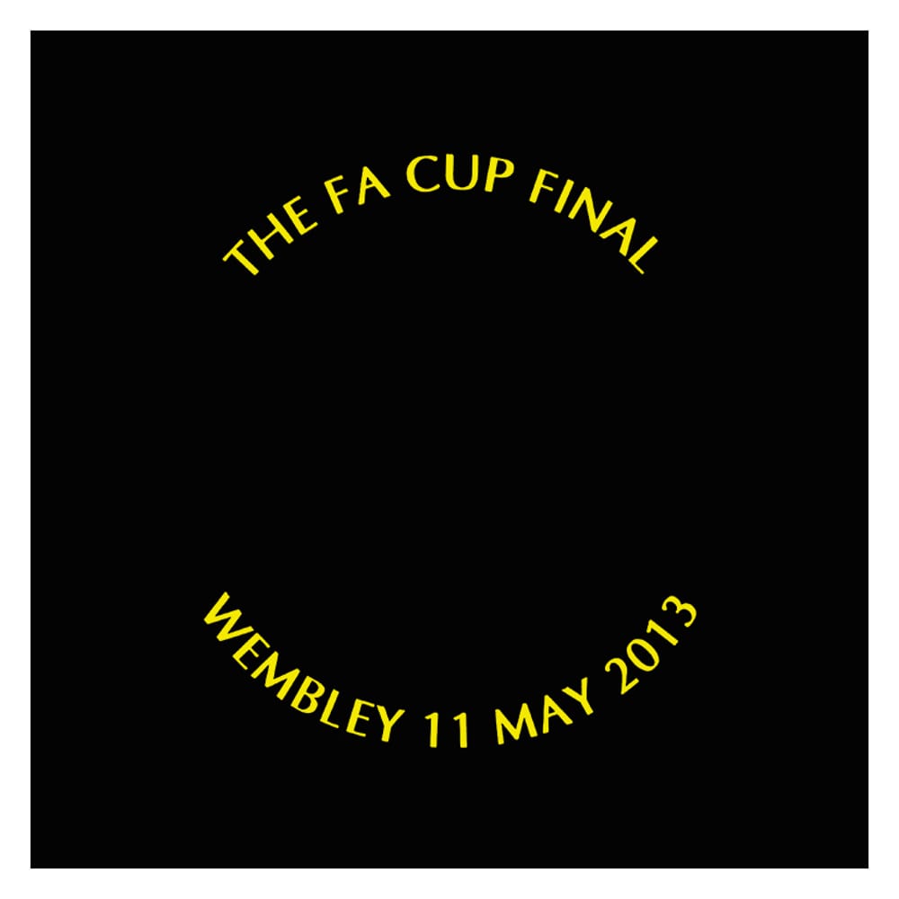 2013 FA Cup Final Wigan Athletic Yellow Match Day Transfer Patch