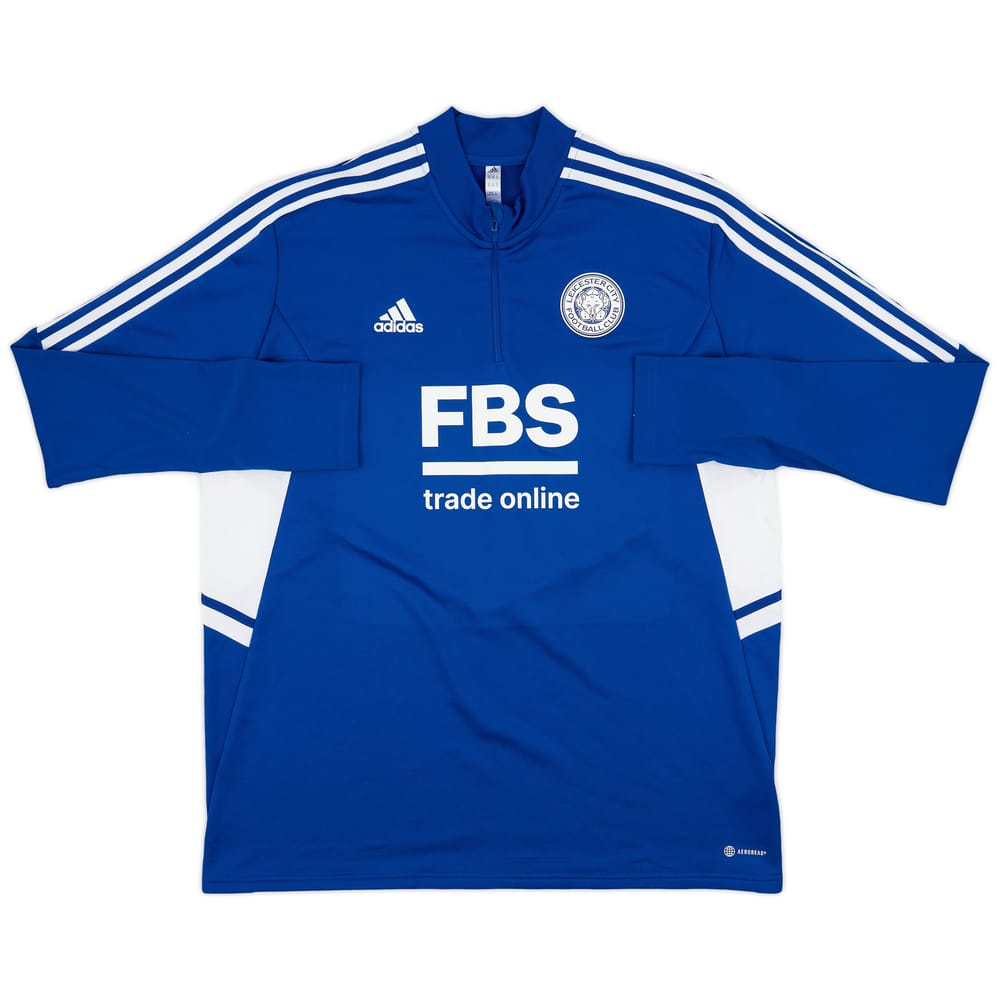 2022-23 Leicester adidas 1/4 Zip Training Top - 8/10 - (XXL)