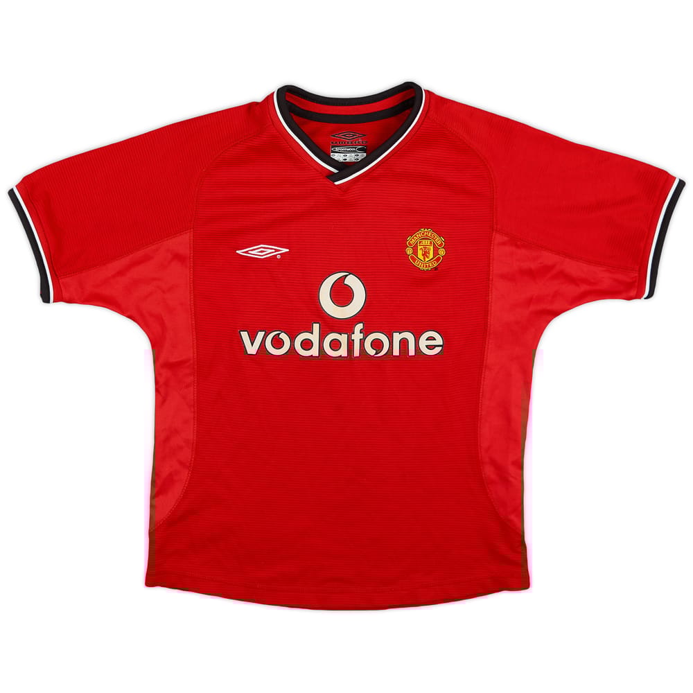 2000-02 Manchester United Home Shirt - 8/10 - (S.Boys)