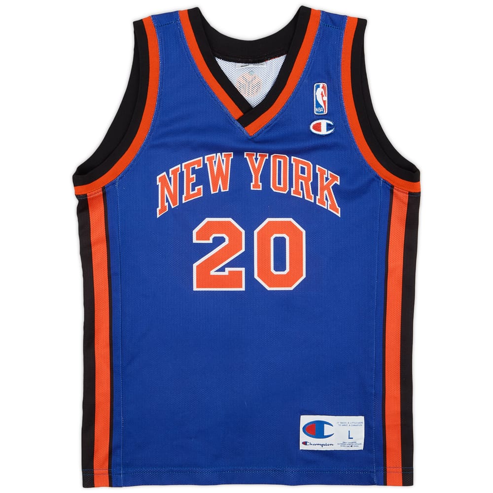 2001-05 New York Knicks Houston #20 Champion Away Jersey - 9/10 - (L.Boys)