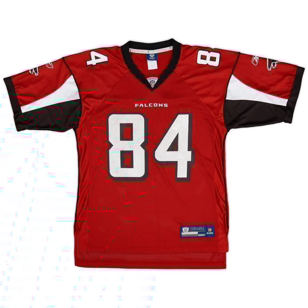 2008-11 Atlanta Falcons White #84 Reebok On Field Home Jersey (Very Good) M