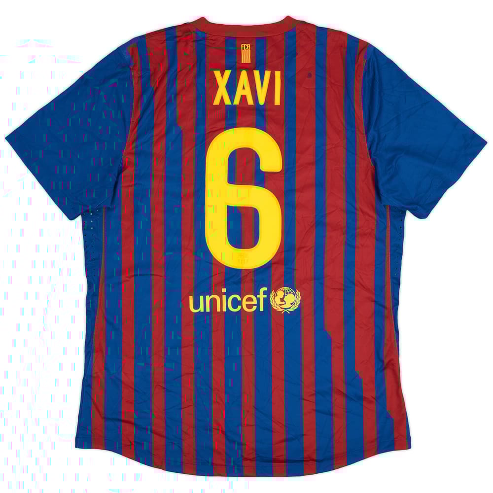 2011-12 Barcelona Authentic Home Shirt Xavi #6 - 8/10 - (XL)