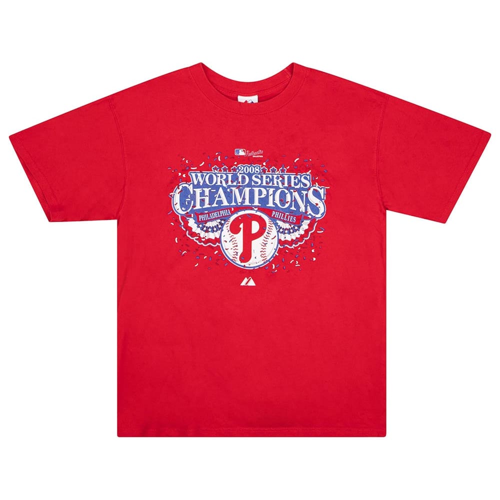 2008 Philadelphia Phillies World Series Champions Majestic Tee L
