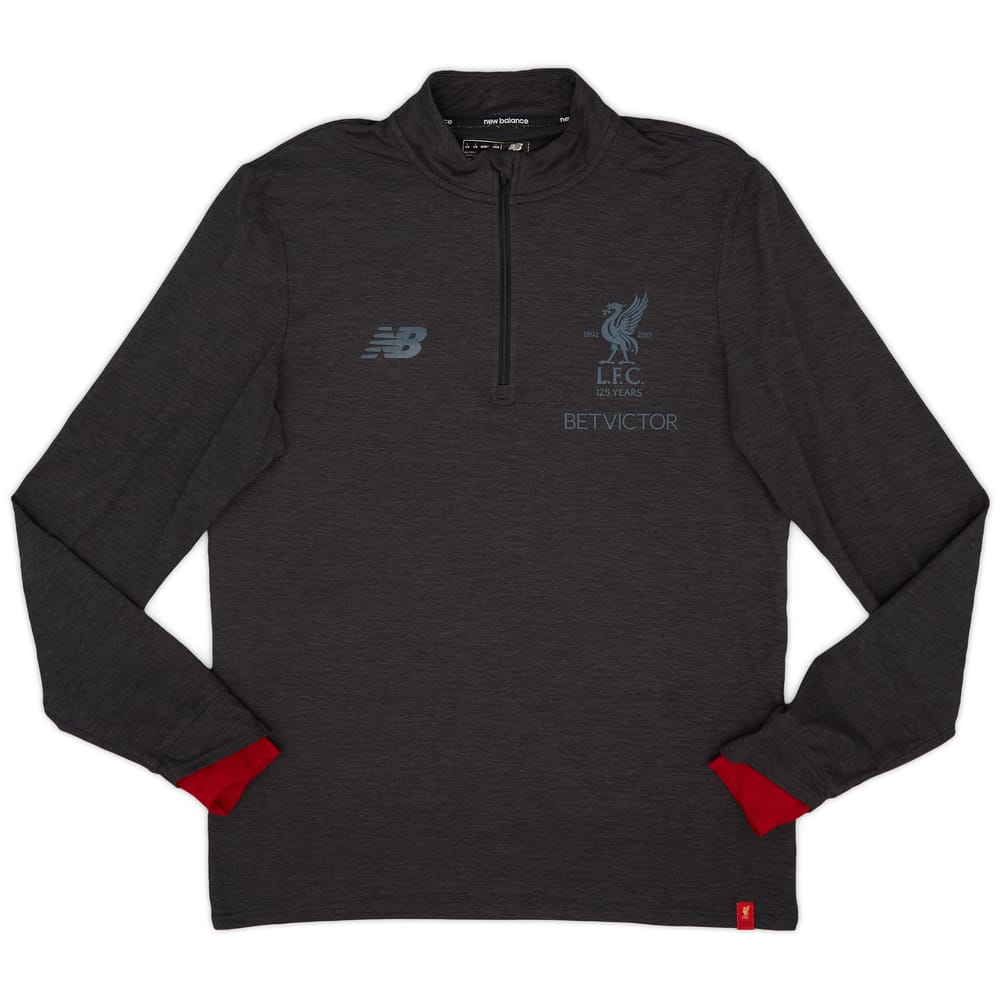 2017-18 Liverpool New Balance 1/4 Zip Training Top - 9/10 - (L)