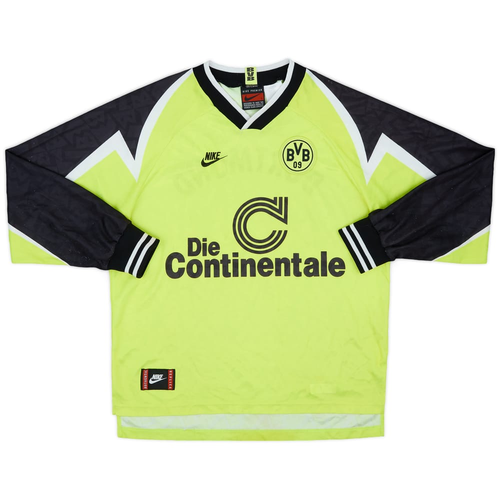 1995-96 Borussia Dortmund Home L/S Shirt - 9/10 - (L)
