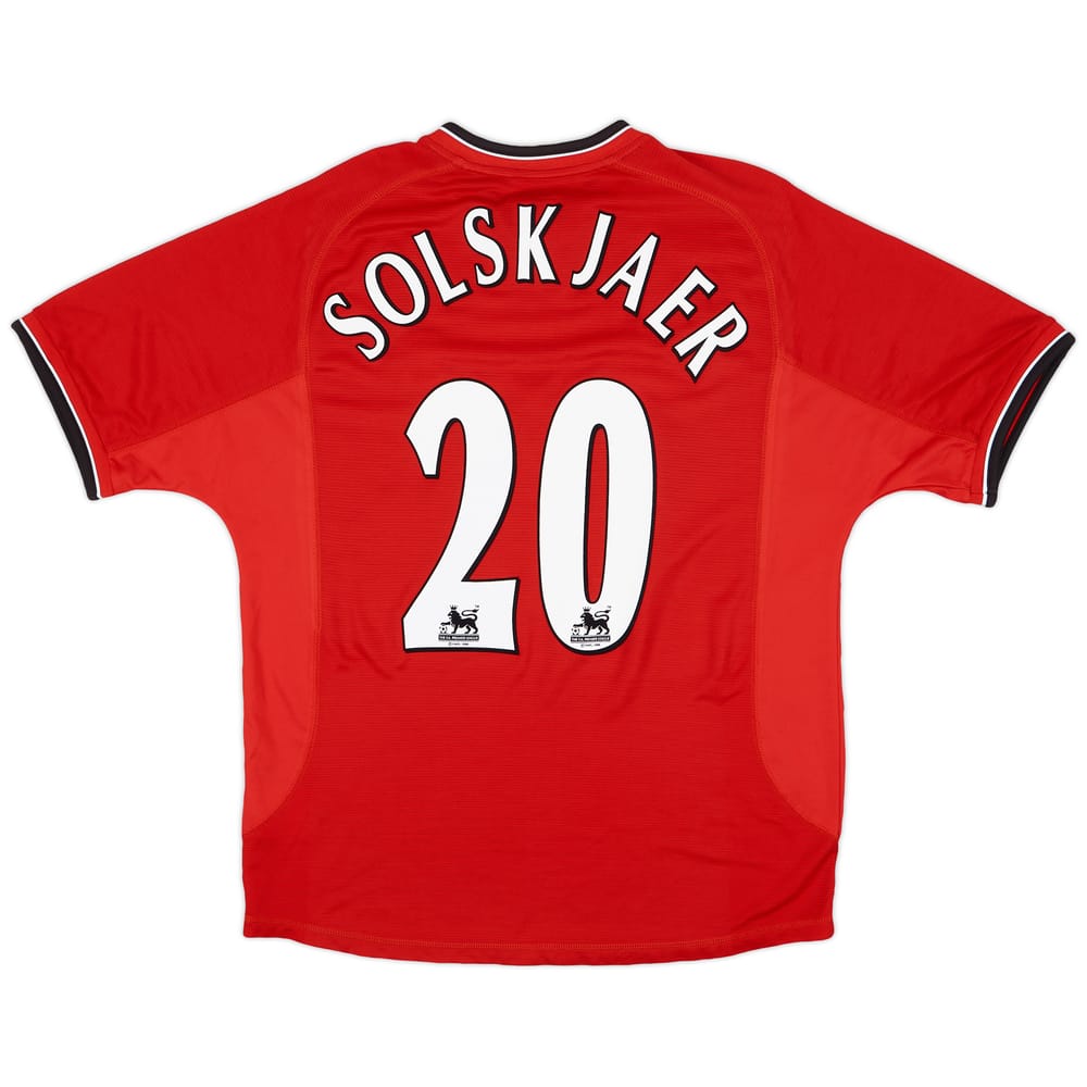 2000-02 Manchester United Home Shirt Solskjaer #20 - 9/10 - (L)