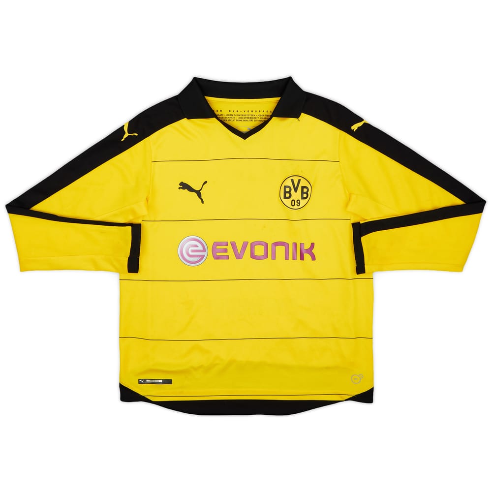2015-16 Borussia Dortmund Home L/S Shirt - 5/10 - (L.Boys)
