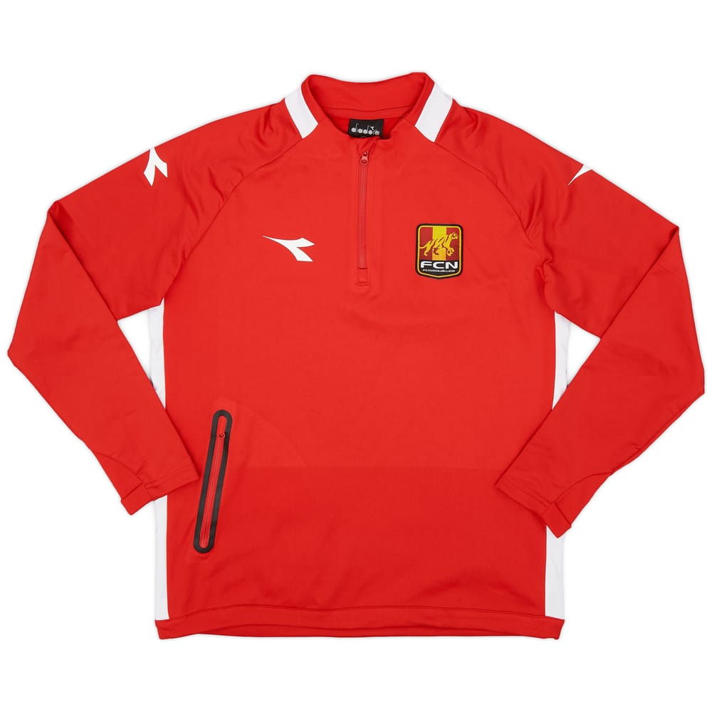 2018-19 FC Nordsjaelland Diadora 1/4 Zip Training Top - 8/10 - (L.Boys)