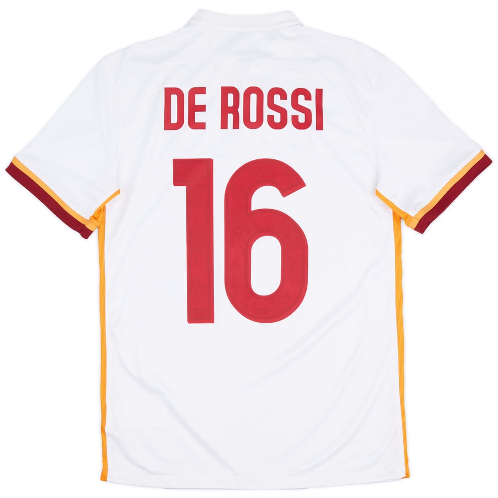 2015-16 Roma Away Shirt De Rossi #16 - 7/10 - (S)