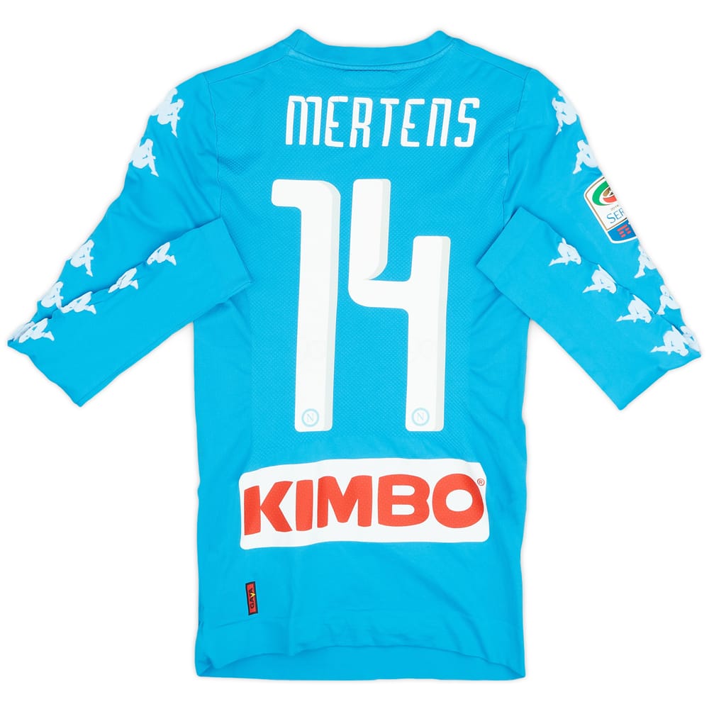 2016-17 Napoli Authentic Home Shirt Mertens #14 - 7/10 - (XS/S)