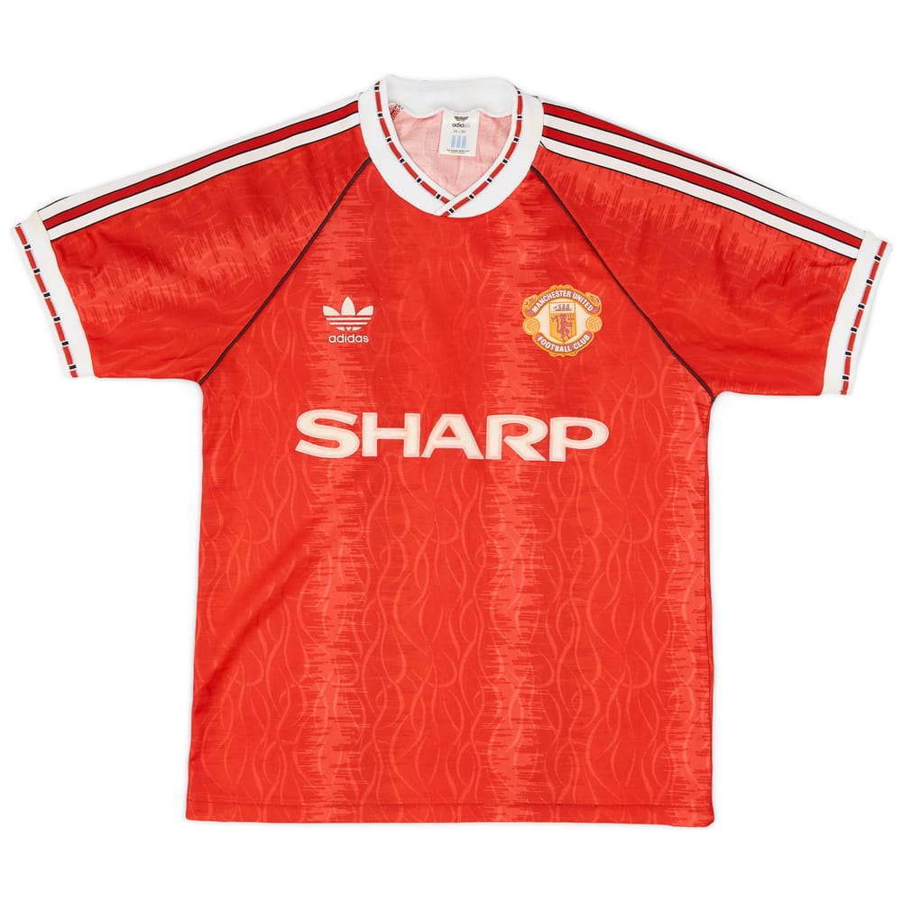 1990-92 Manchester United Home Shirt - 7/10 - (S)