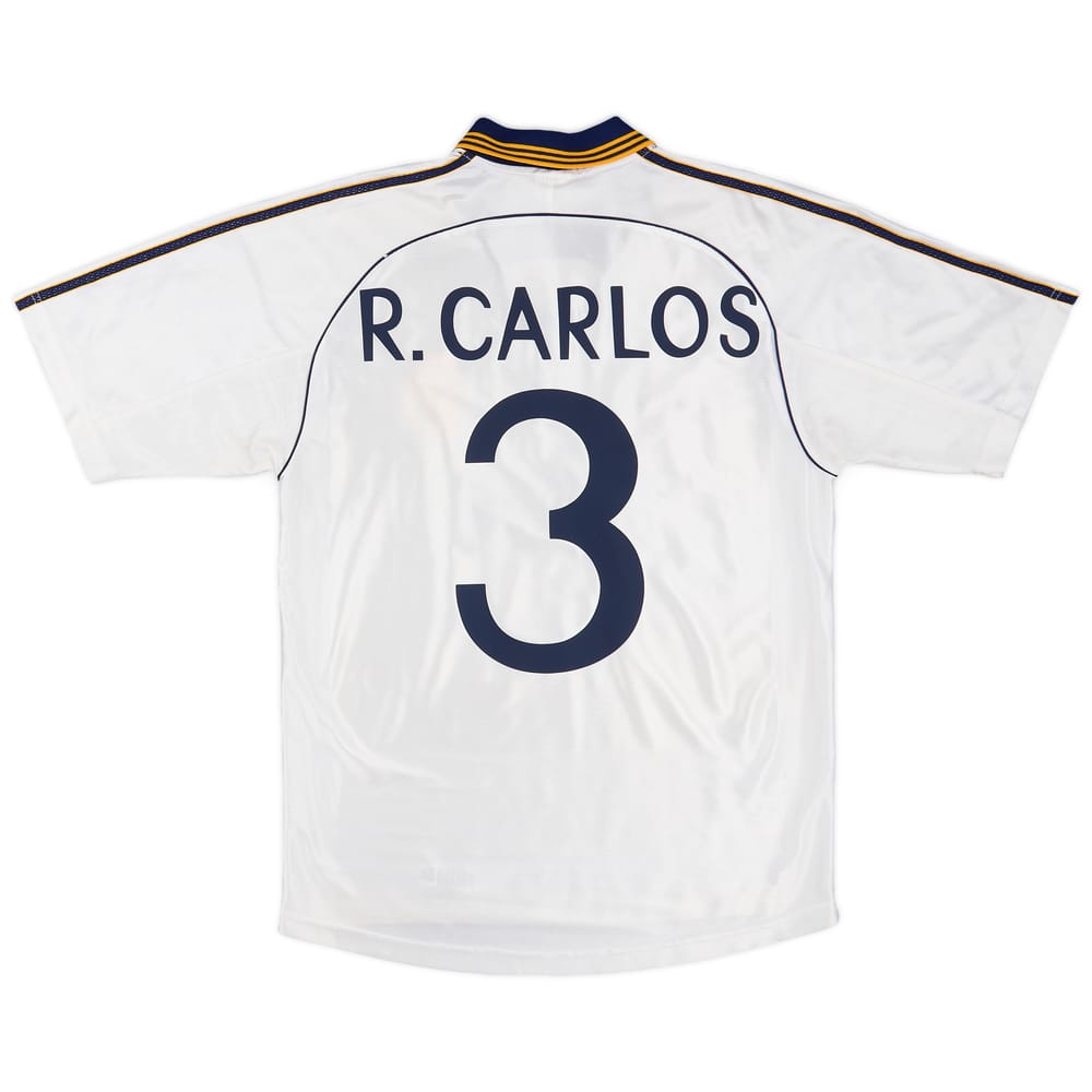 1998-00 Real Madrid Home Shirt R.Carlos #3 - 5/10 - (S)