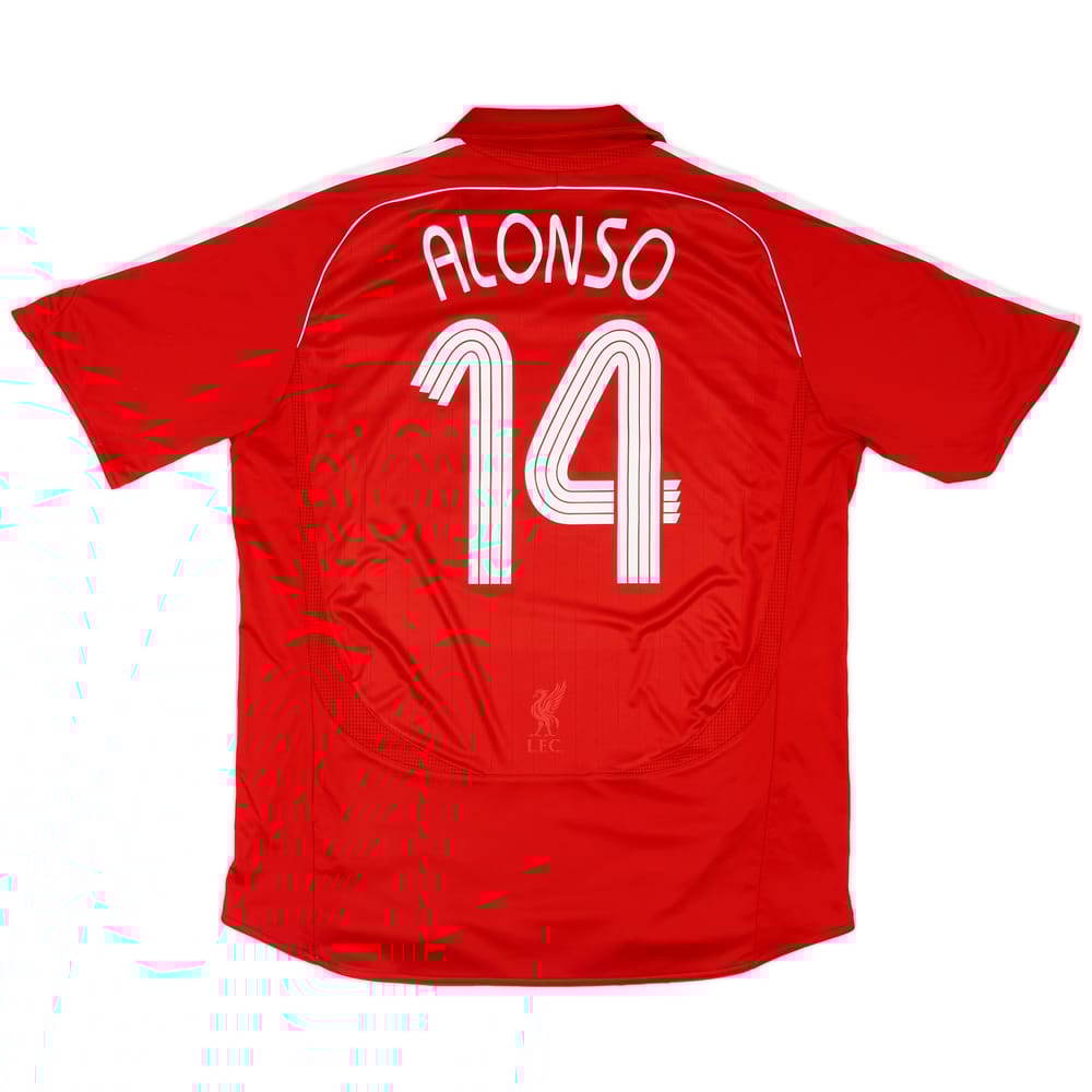 2006-08 Liverpool Home Shirt Alonso #14 - 6/10 - (L)